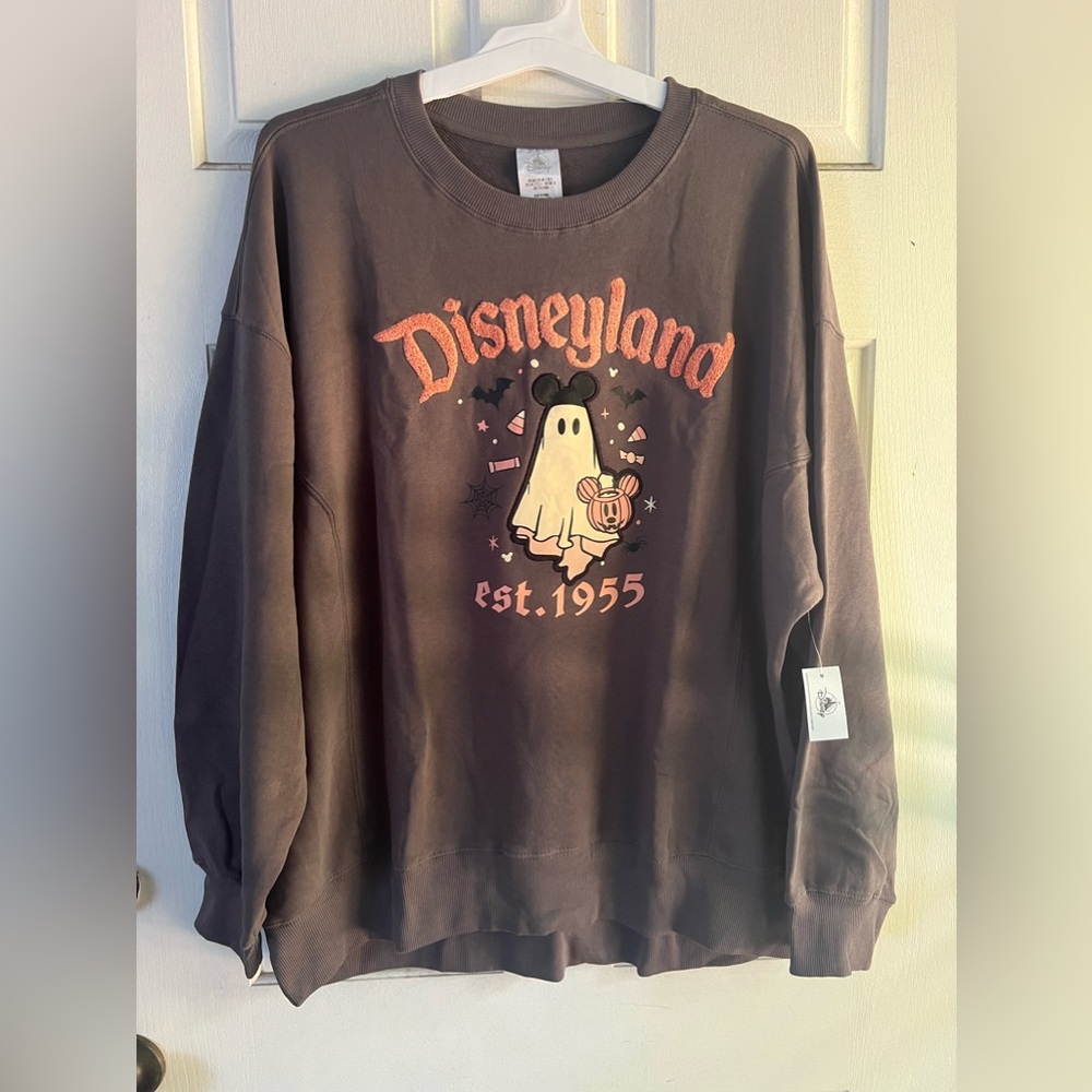 FLAWED Disneyland Ghost Mickey Mouse with Pumpkin Sweatshirt
